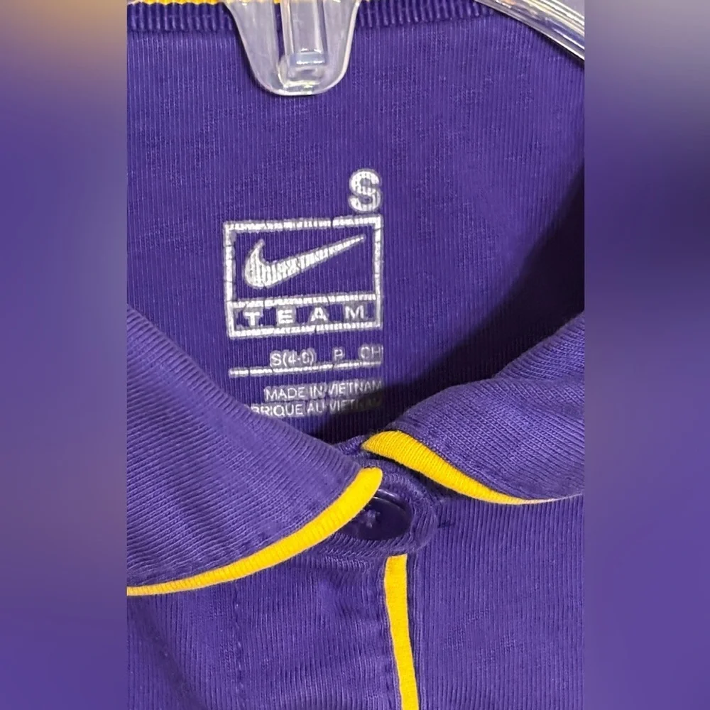 Nike Purple LSU Polo Shirt Sz Small